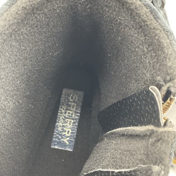 NEW Sperry Women’s Saltwater Cheetah Duck Boots Black Size 7.5 - Picture 6 of 10